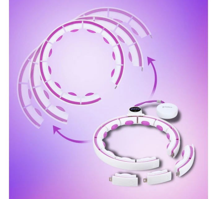 HHM17 HULA HOP BIELA/FIALOVÁ S MAGNETMI A ZÁVAŽÍM + POČÍTADLO HMS HHM17 HULA HOP BIELA/FIALOVÁ S MAGNETMI A ZÁVAŽÍM + POČÍTADLO HMS