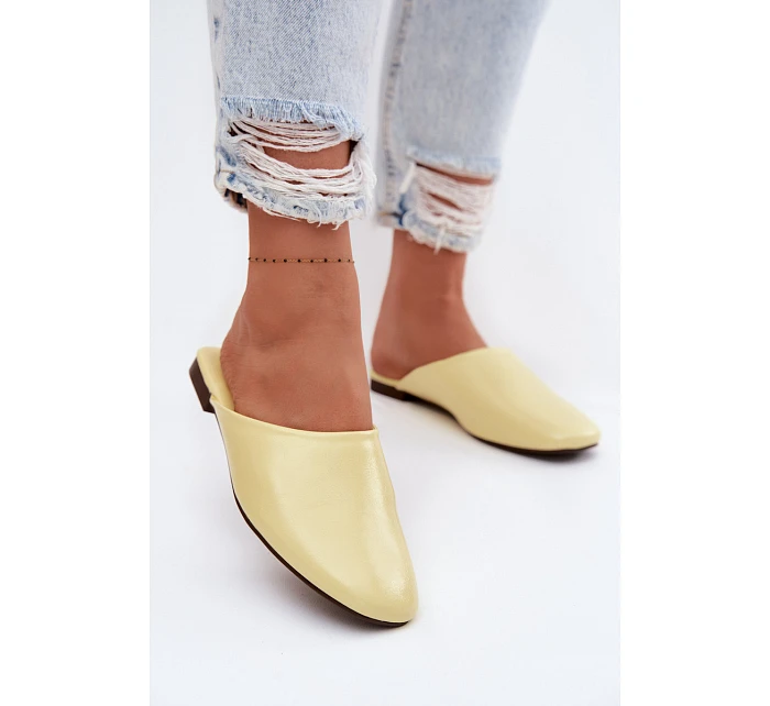 Dámské z imitace kůže Ploché Žluté model 22102949 - Boto Dámské z imitace kůže Ploché Žluté model 22102949 - Boto