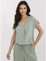 Blúzka D73761M11171B pistáciová Blúzka D73761M11171B pistáciová