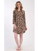 Dámske domáce šaty s trojštvrťovými rukávmi Leona Dámske domáce šaty s trojštvrťovými rukávmi Leona