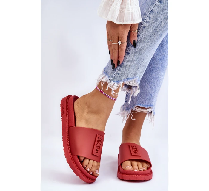 Damskie Klapki Big Star LL274430 Czerwone Damskie Klapki Big Star LL274430 Czerwone