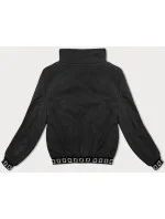 Dámska krátka bunda so stojačikom čierna (5M3161)