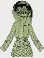 Dámska bunda so šnúrkou v páse Goodlookin khaki (KK60414-3#)