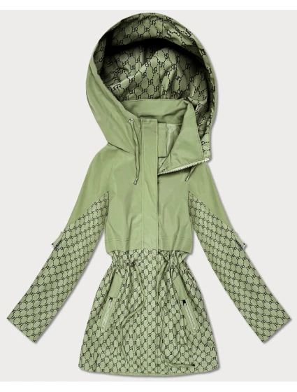 Dámska bunda so šnúrkou v páse Goodlookin khaki (KK60414-3#)