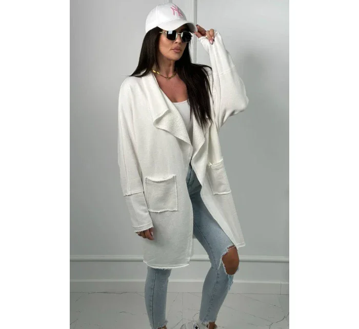 Kapska s vreckami ecru