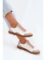 Dámské Kožené Tenisky model 21693337 Bílé - Zazoo