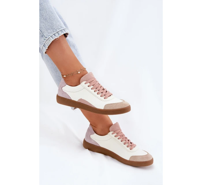 Dámské Kožené Tenisky model 21693337 Bílé - Zazoo