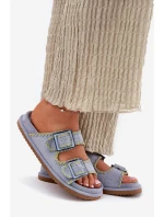 Dámské Pantofle S A Ozdobným Modré model 21696583 - Boto