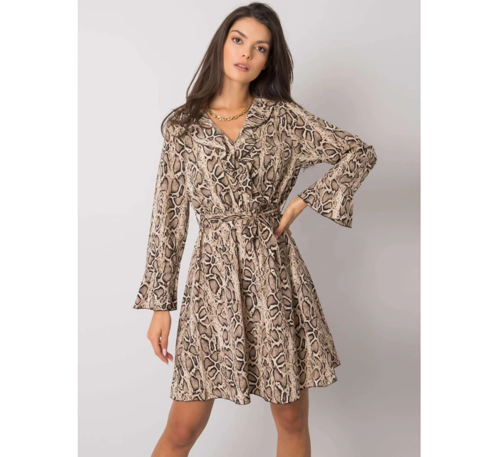 Šaty DHJ SK 13891B.07P čierna a béžová