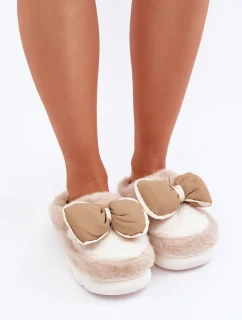 Papuče s umelou kožušinou Mashli Beige Grilis