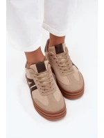 Semišové tenisky na platforme - béžové Corynelle Semišové tenisky na platforme - béžové Corynelle