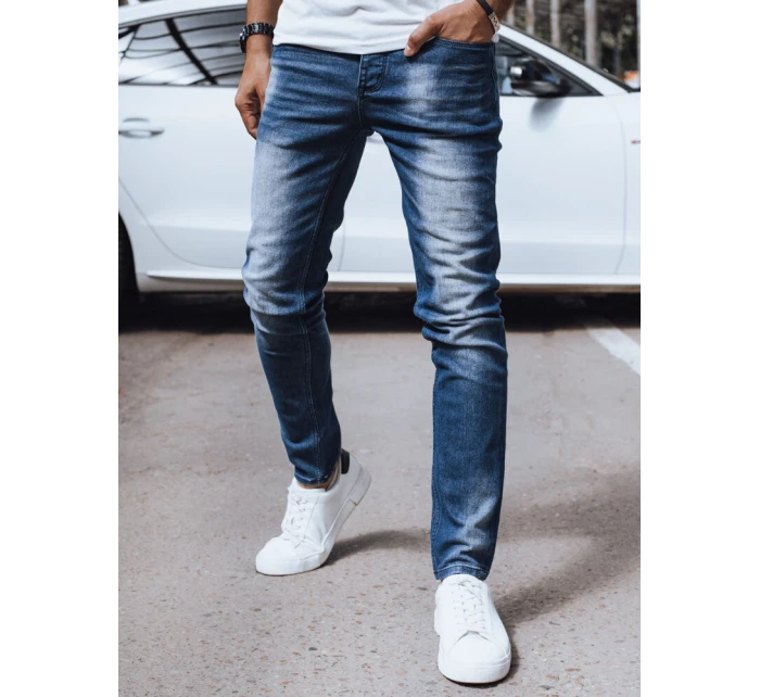 Pánske tmavomodré džínsové nohavice FashionStreet UX4227