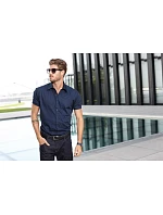 JN Popelínová business košile s krátkým rukávem 02.0 black model 22487631 - Daiber