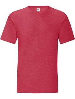 Fruit of the Loom Iconic 150 T Pánske tričko 16.1430 heather red