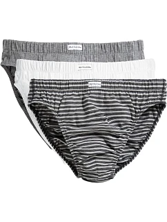 Fruit of the Loom Classic Slip 3-Pack Pánske slipy, balenie po 3 ks 16.7012 čierny pruh/biela/sivá