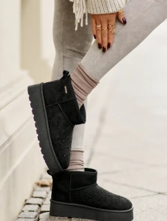 Sněhule se zdobením na platformě Big Star model 21676183 černé - Big Star Shoes