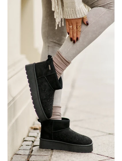 Sněhule se zdobením na platformě Big Star model 21676183 černé - Big Star Shoes Sněhule se zdobením na platformě Big Star model 21676183 černé - Big Star Shoes