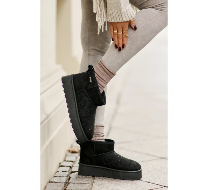 Sněhule se zdobením na platformě Big Star model 21676183 černé - Big Star Shoes Sněhule se zdobením na platformě Big Star model 21676183 černé - Big Star Shoes