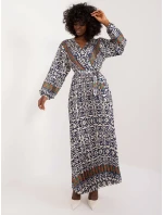 Sukienka DHJ SK model 20105281 granatowy - FPrice Sukienka DHJ SK model 20105281 granatowy - FPrice