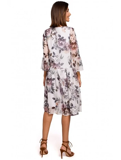 Šifonové šaty se pasem model 1 model 15104201 - STYLOVE