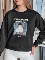 Dámská oversize mikina s potiskem černá Dstreet model 21988097 - FashionStreet