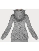 Tmavě šedá vzorovaná dámská mikina model 19694154 - 6&8 Fashion Tmavě šedá vzorovaná dámská mikina model 19694154 - 6&8 Fashion