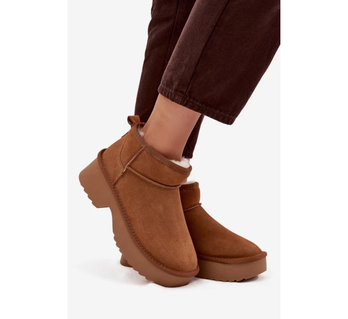 Sněhule z přírodního s podšívkou Camel model 21714776 - Boto Sněhule z přírodního s podšívkou Camel model 21714776 - Boto