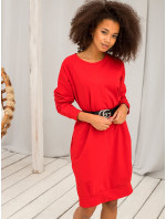 Červené bavlnené šaty