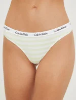 Dámske tangá D1617E 5XE biela / žltá - Calvin Klein