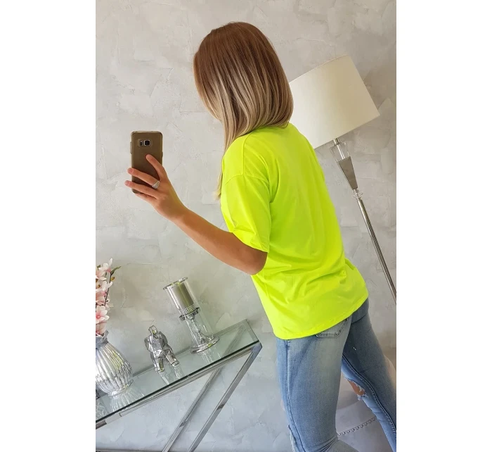 Blúzka s potlačou Magic yellow neon