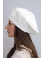 Dámská zimní čepice baret ecru model 21896602 - K-Fashion