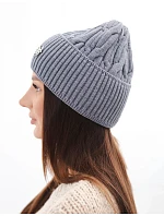 Dámská čepice z viskózy s žebrovaným vzorem grey Dámská čepice z viskózy s žebrovaným vzorem grey