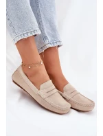 Semišové Dámské Mokasíny Big Star model 21693806 Béžové - Big Star Shoes