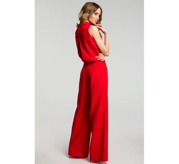 M382 Kombinéza s deleným chrbtom - červená