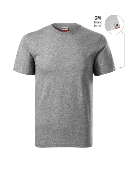 model 20643558 tričko unisex tmavě šedý melír 12 (brand label) - MALFINI, a.s.