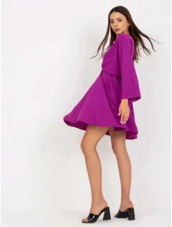 Tmavo fialové mini šaty 119818.19 - FPrice