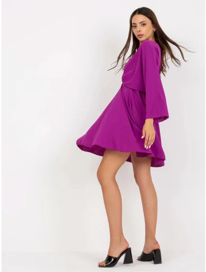 Tmavo fialové mini šaty 119818.19 - FPrice