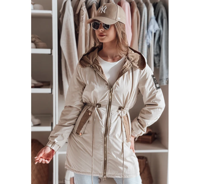 Dámská přechodná bunda parka béžová Dstreet model 21984344 - FashionStreet