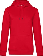 B&C QUEEN Hooded_° Dámska mikina s kapucňou 01.W02Q červená