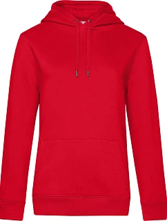 B&C QUEEN Hooded_° Dámska mikina s kapucňou 01.W02Q červená