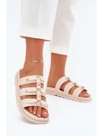 Dámské Pantofle S Pásky Světle Béžové model 21703428 - Boto Dámské Pantofle S Pásky Světle Béžové model 21703428 - Boto