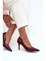 Dámské lodičky z eko kůže bordové model 21711396 - Boto Dámské lodičky z eko kůže bordové model 21711396 - Boto