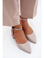 Lodičky na klínku s páskem Vinceza 62278 béžové