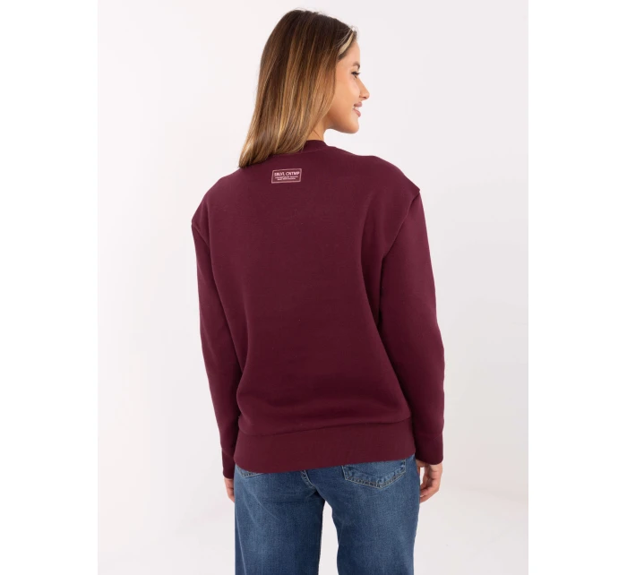 Mikina D10608BC02801A4NO bordová