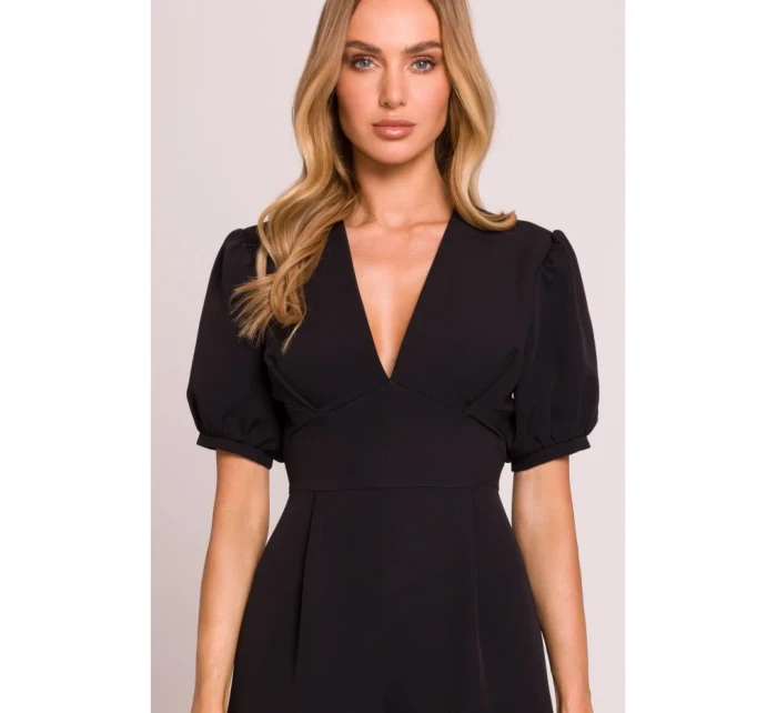 model 20970746 Kombinéza s puff rukávy černá - Moe