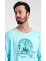 Pánska nočná košeľa s dlhým rukávom Jachting Pánska nočná košeľa s dlhým rukávom Jachting