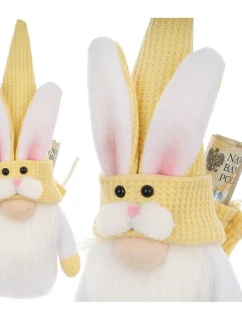 ŽLTÝ MEDVEĎ 20CM S JARNOU DEKORÁCIOU DARČEKOVÉ VRECKO