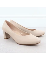 Sergio Leone W SK415B béžové lodičky na podpätku