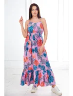 Šaty s motívom listov fialovej Šaty s motívom listov fialovej