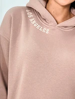 Izolovaná súprava s výšivkou Los Angeles tmavo béžová